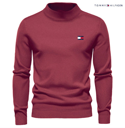 Pull à col roulé en maille gaufrée
