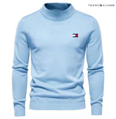 Pull à col roulé en maille gaufrée