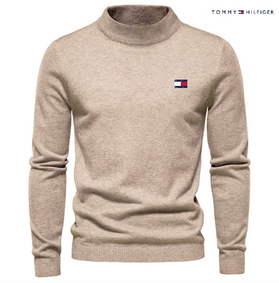 Pull à col roulé en maille gaufrée